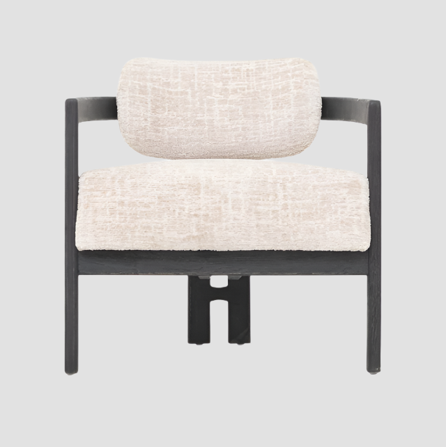 MUST Living Fauteuil Kelly - zwart hout