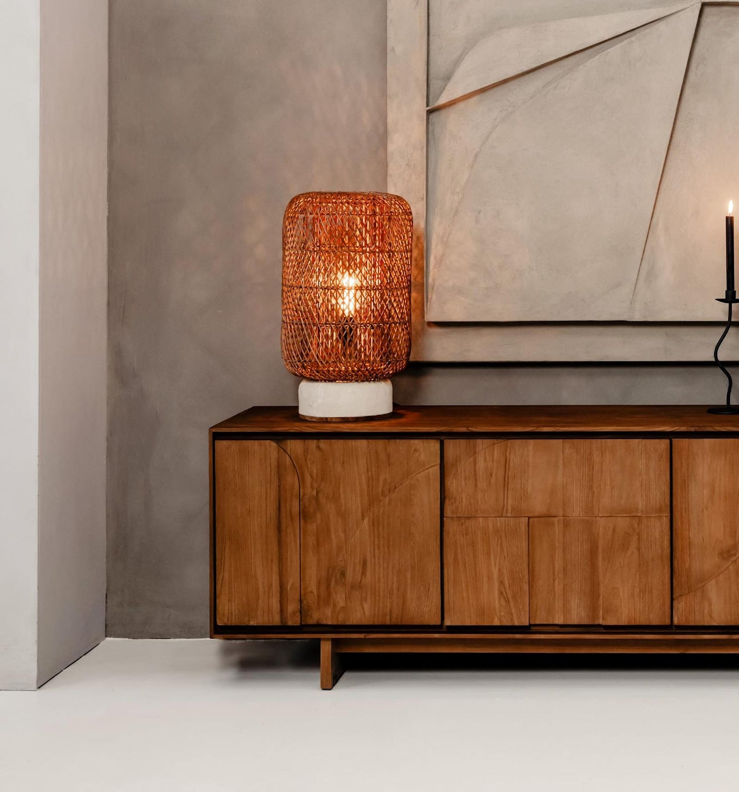 Palma Rattan Tafellamp