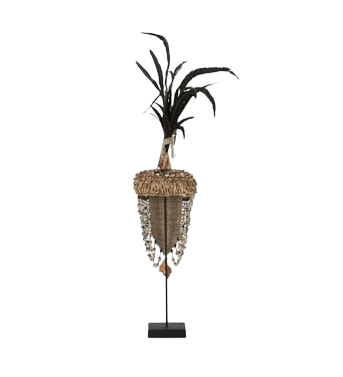 MUST Balinese Helm met schelpen en veren