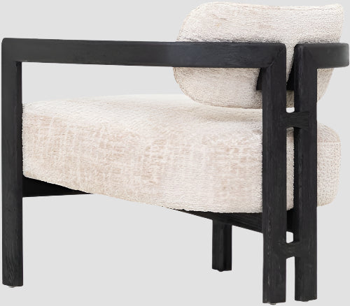 MUST Living Fauteuil Kelly - zwart hout