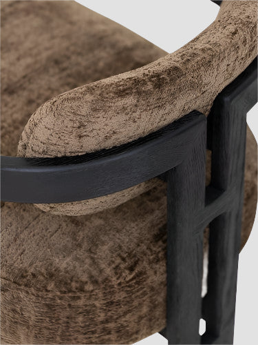 MUST Living Fauteuil Kelly - zwart hout