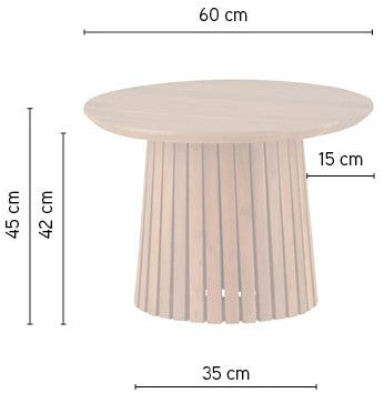 Salontafel Burundi - Acacia Naturale 60/90