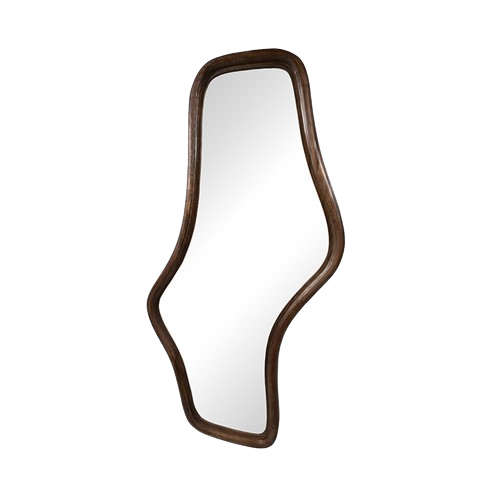 Wavy Mango Walnoot Spiegels