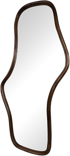 Wavy Mango Walnoot Spiegels